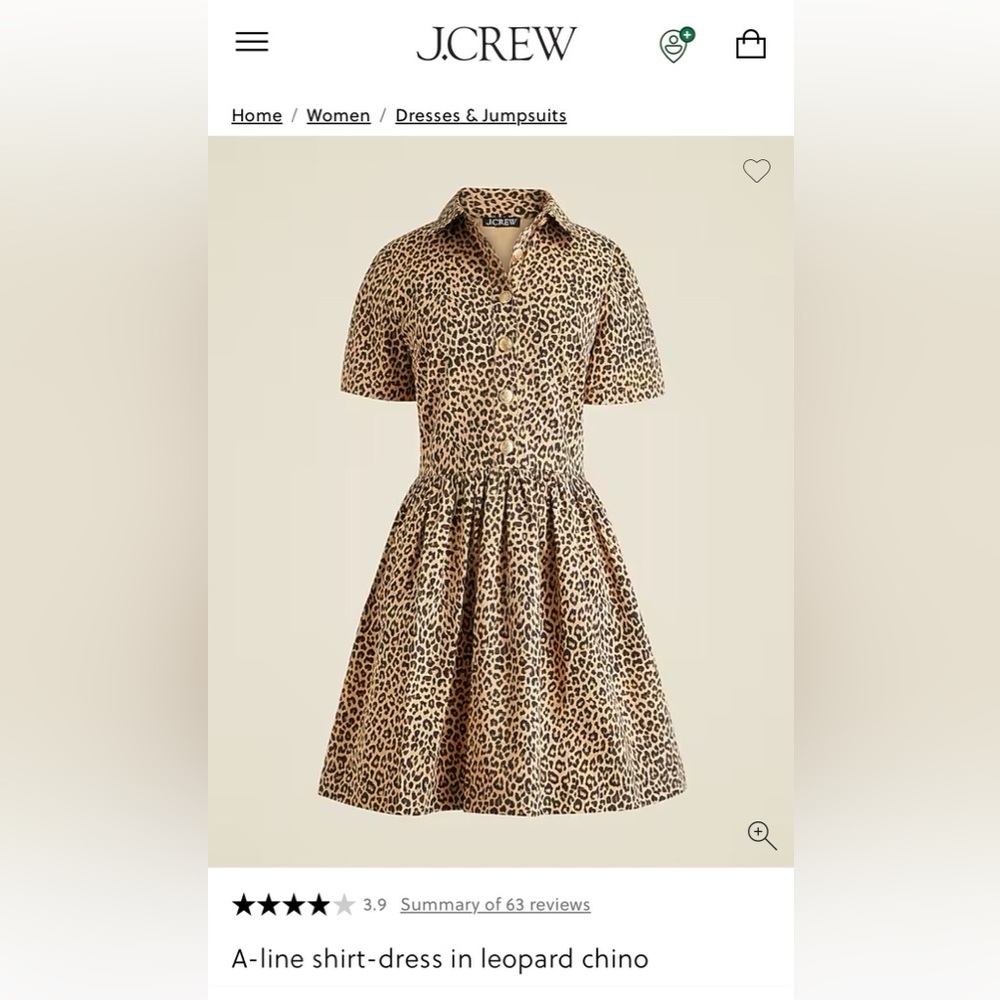 J. Crew Dress in Leopard Pattern